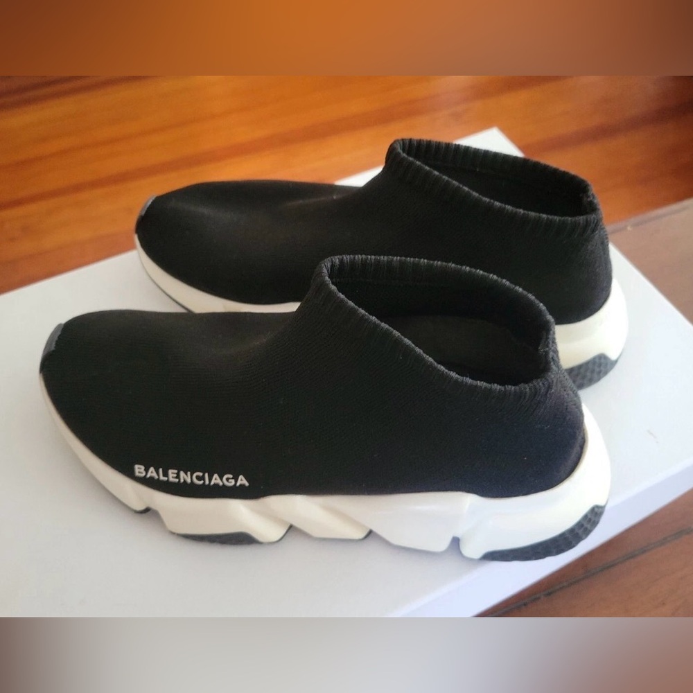 Balenciaga Monochrome Knit Sneakers